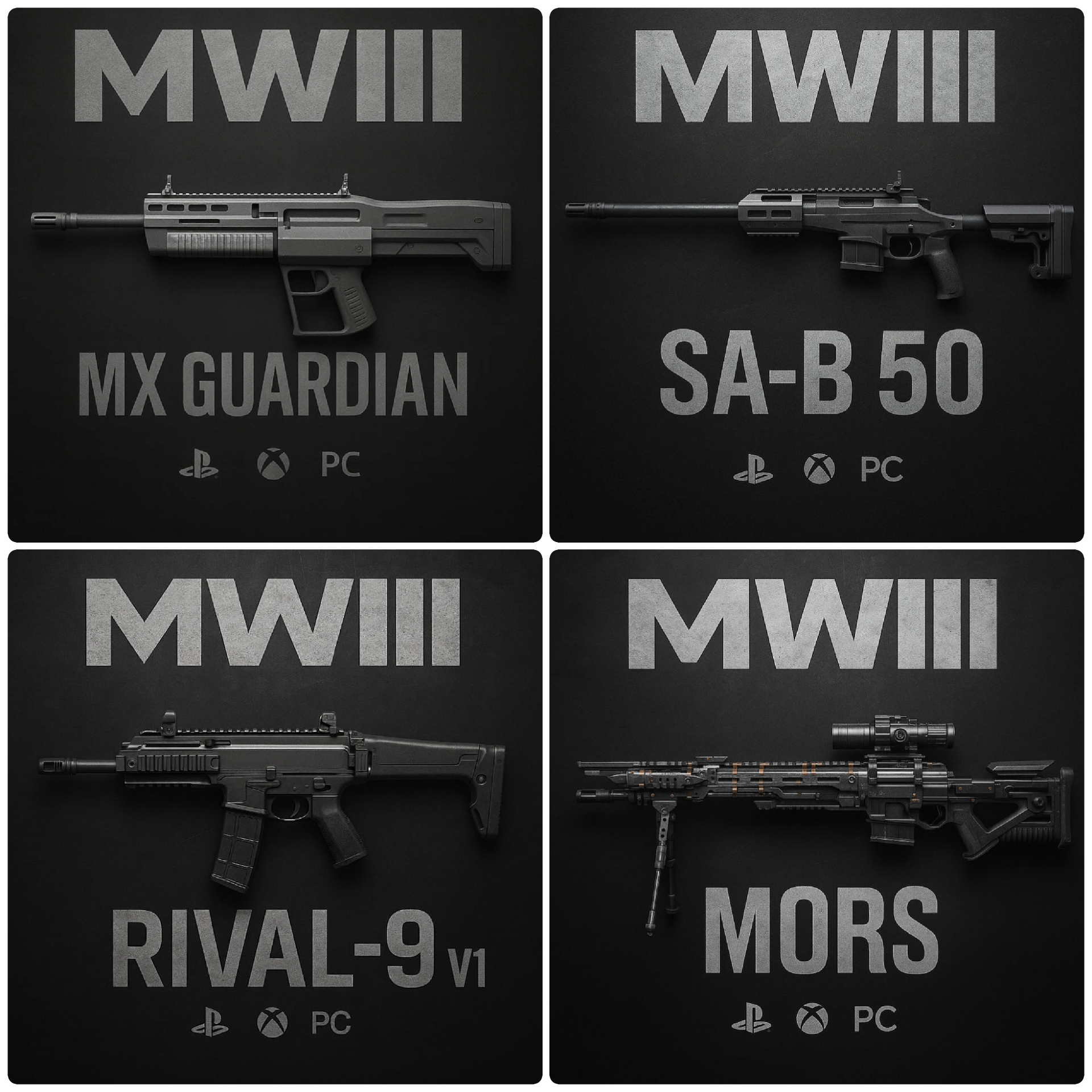 Modded weapon 4 pack bundle