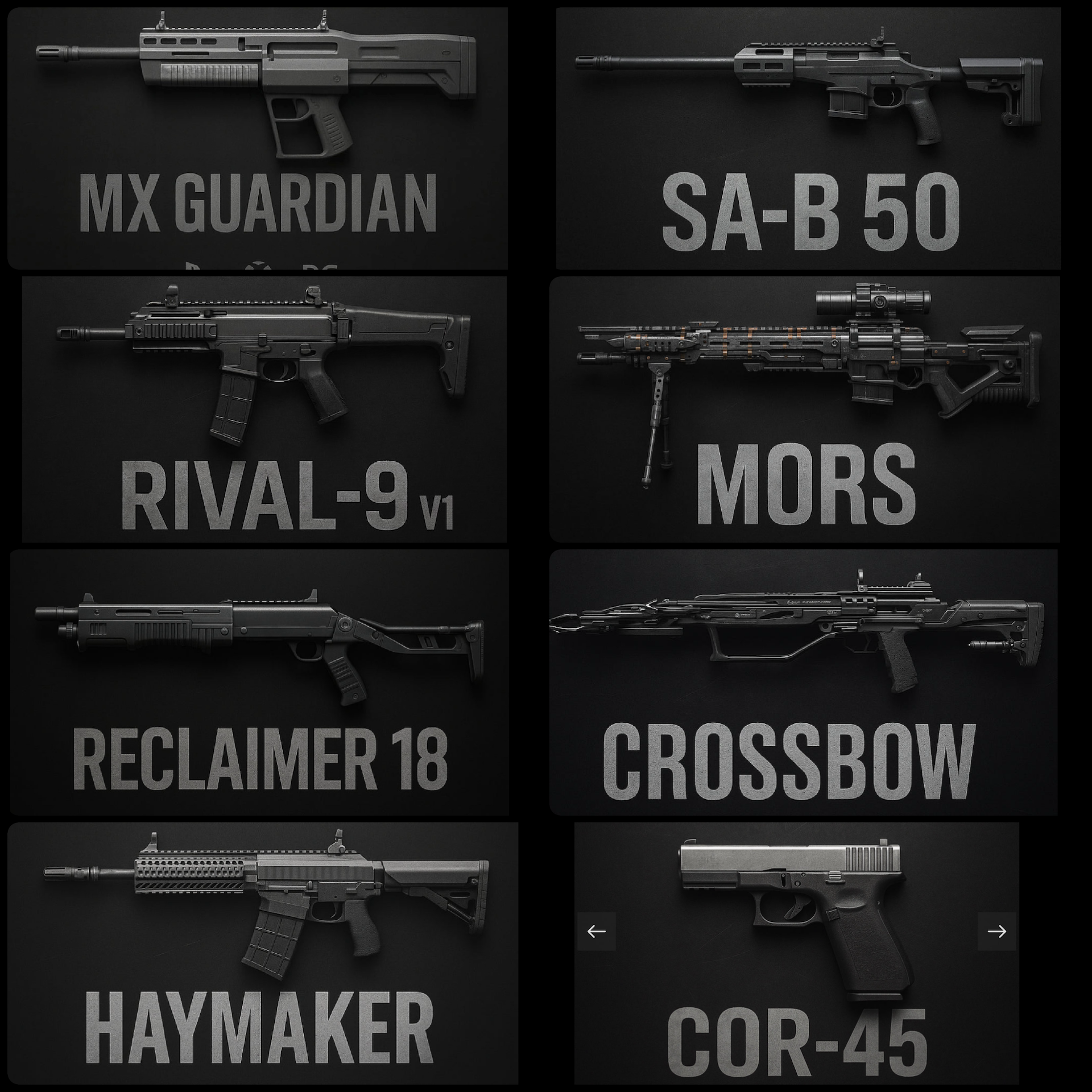 Modded weapon 8 pack bundle